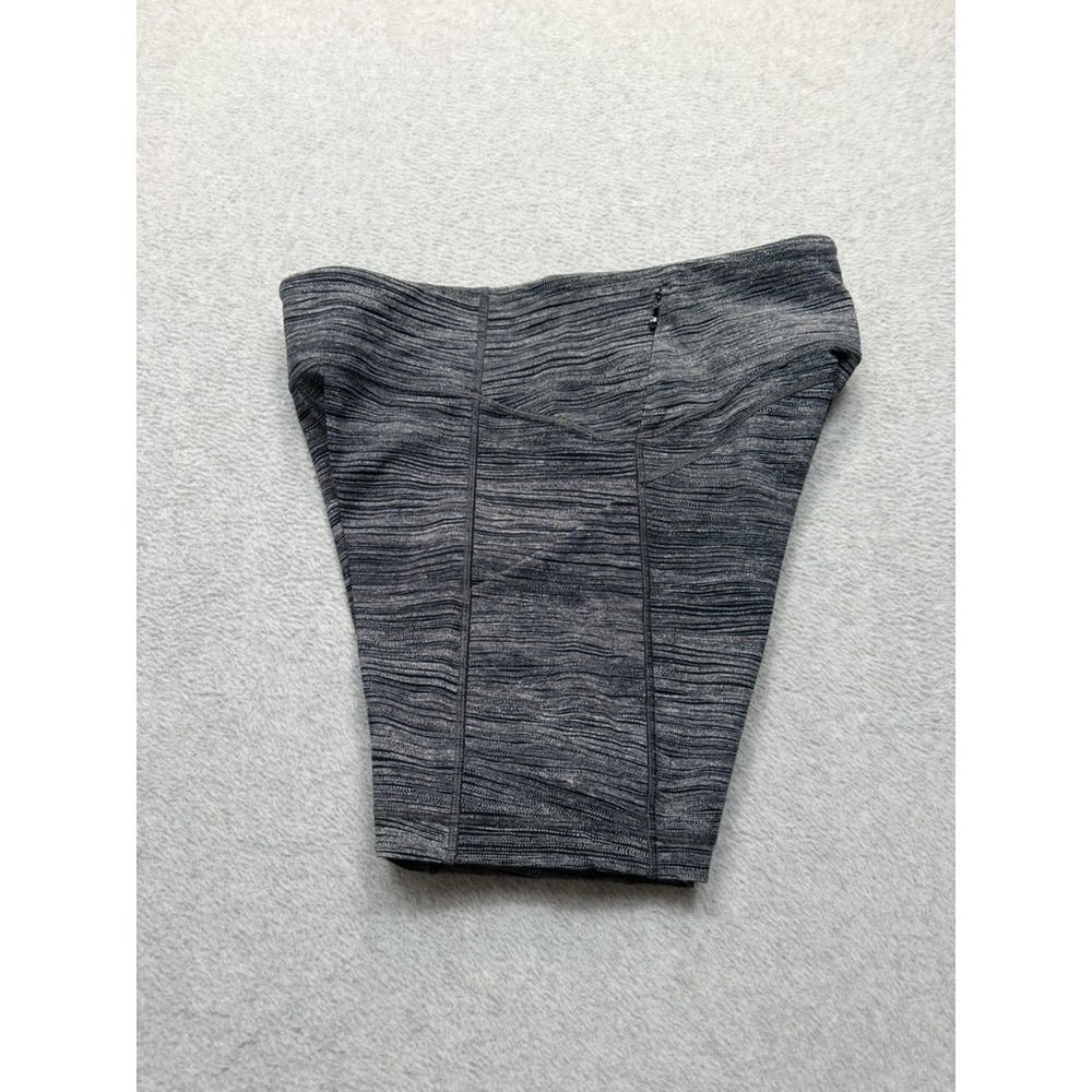 Lululemon Women Gray Space Dye High Rise Athletic Biker Shorts Size 10